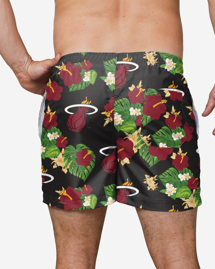Miami Heat Floral Swimming Trunks FOCO - FOCO.com