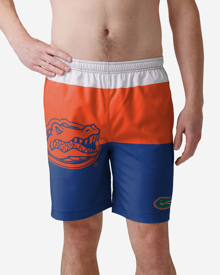 Florida Gators 3 Stripe Big Logo Swimming Trunks FOCO S - FOCO.com