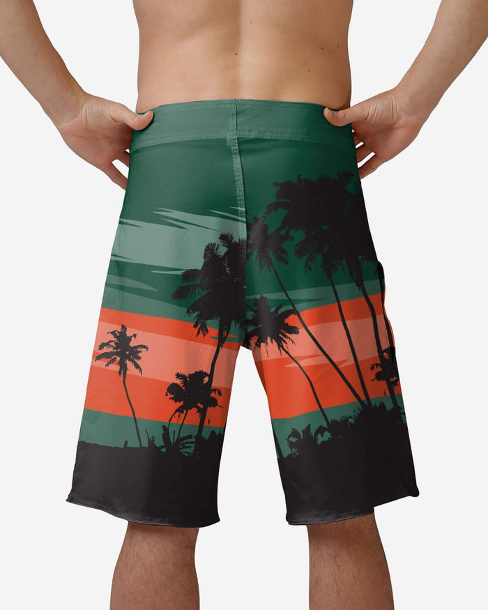 Miami Hurricanes Sunset Boardshorts FOCO - FOCO.com