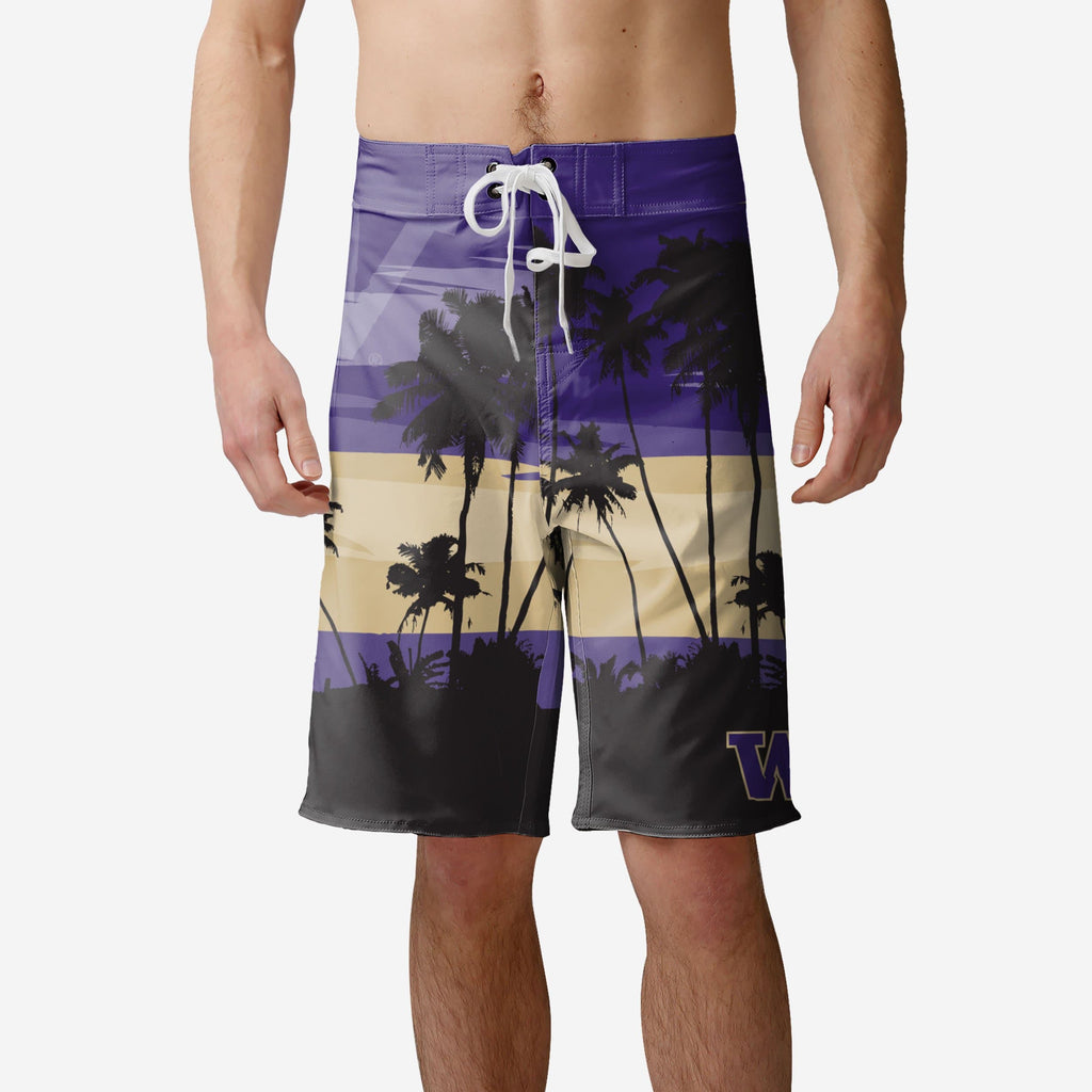 Washington Huskies Sunset Boardshorts FOCO S - FOCO.com