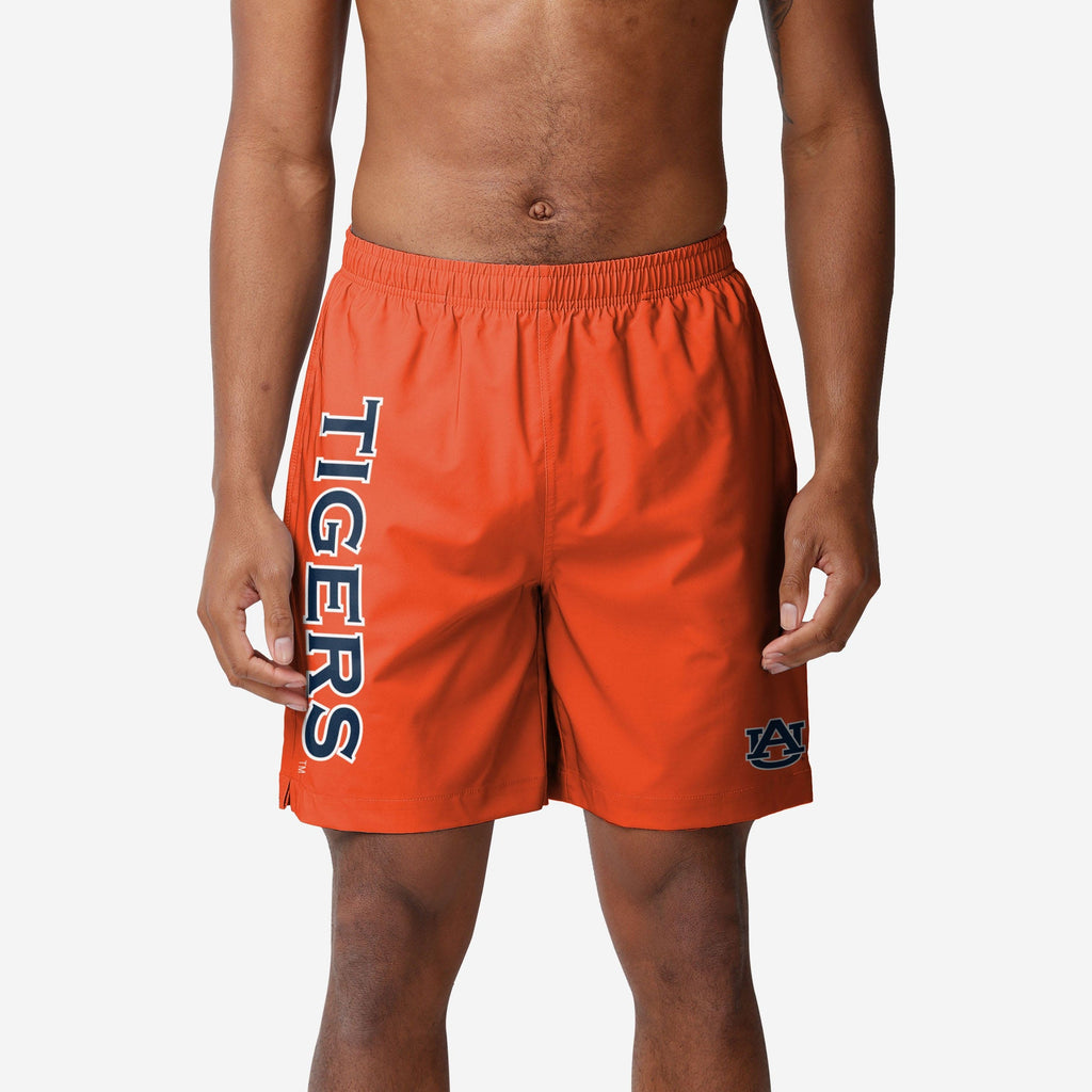 Auburn Tigers Solid Wordmark Traditional Swimming Trunks FOCO S - FOCO.com