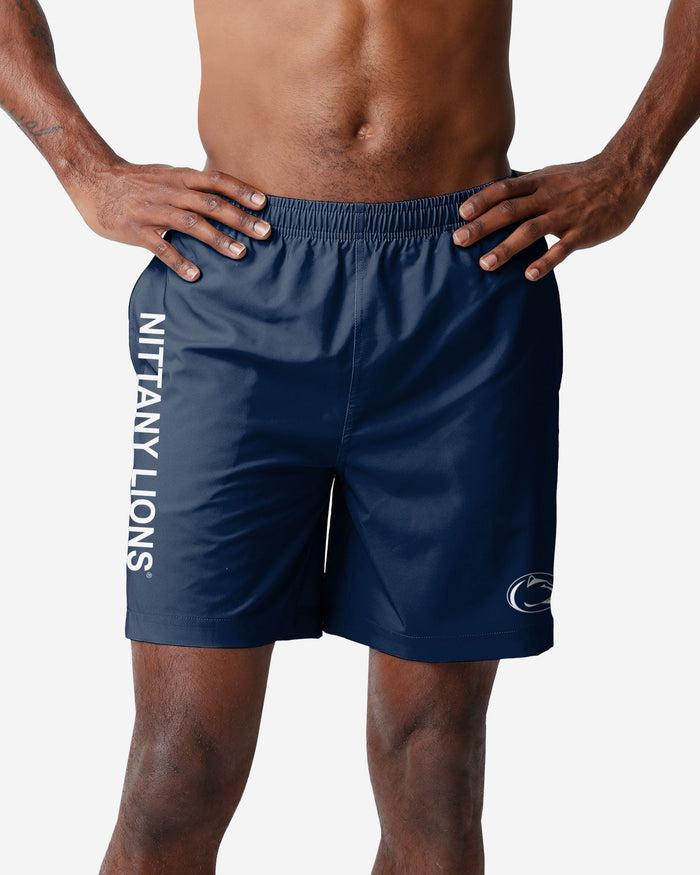 Penn State Nittany Lions Solid Wordmark Traditional Swimming Trunks FOCO S - FOCO.com