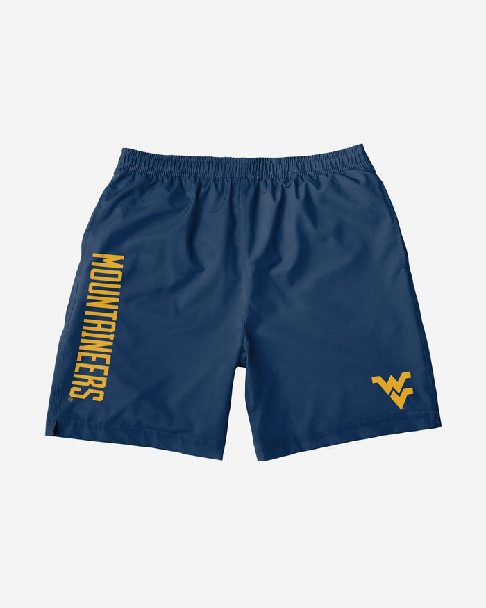 West Virginia Mountaineers Solid Wordmark Traditional Swimming Trunks FOCO - FOCO.com