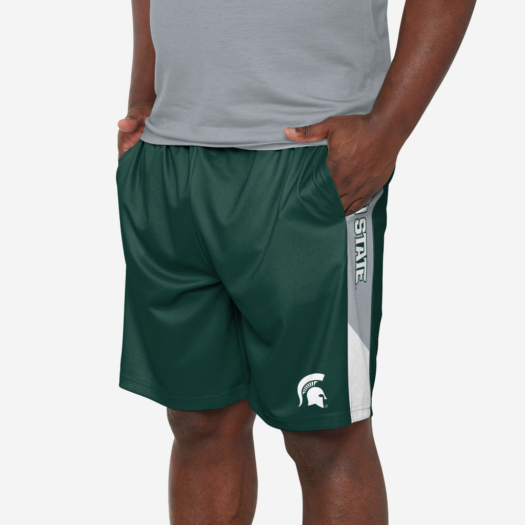 Michigan State Spartans Side Stripe Training Shorts FOCO S - FOCO.com