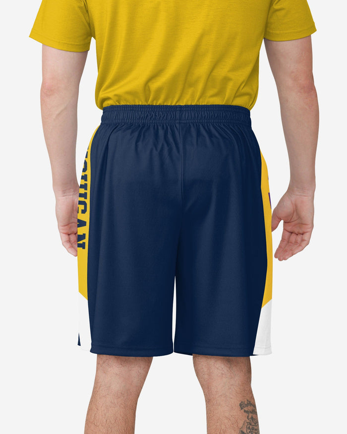 Michigan Wolverines Side Stripe Training Shorts FOCO - FOCO.com