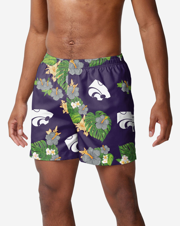 Kansas State Wildcats Floral Swimming Trunks FOCO S - FOCO.com