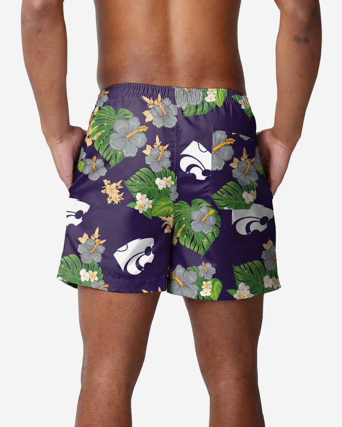 Kansas State Wildcats Floral Swimming Trunks FOCO - FOCO.com