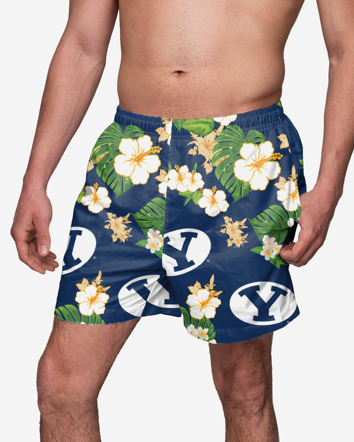 BYU Cougars Floral Swimming Trunks FOCO S - FOCO.com
