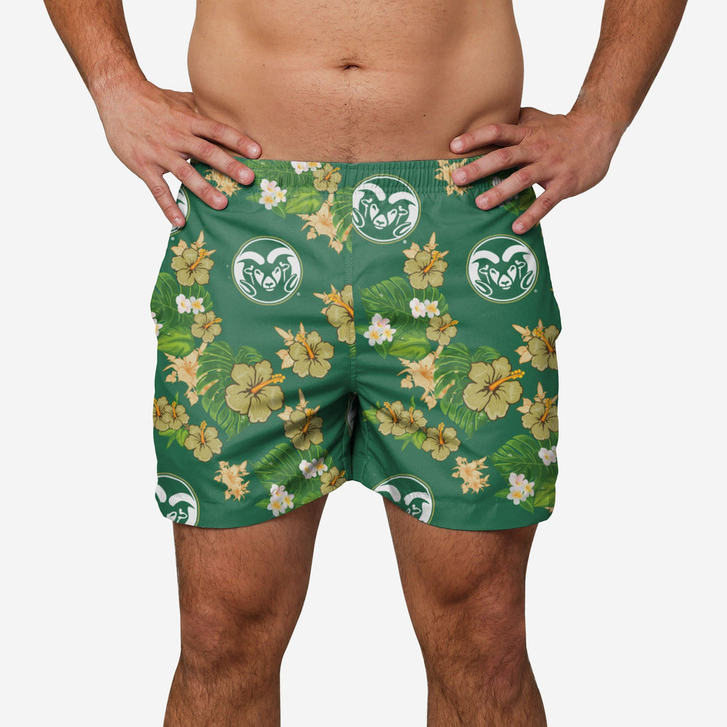 Colorado State Rams Floral Swimming Trunks FOCO S - FOCO.com