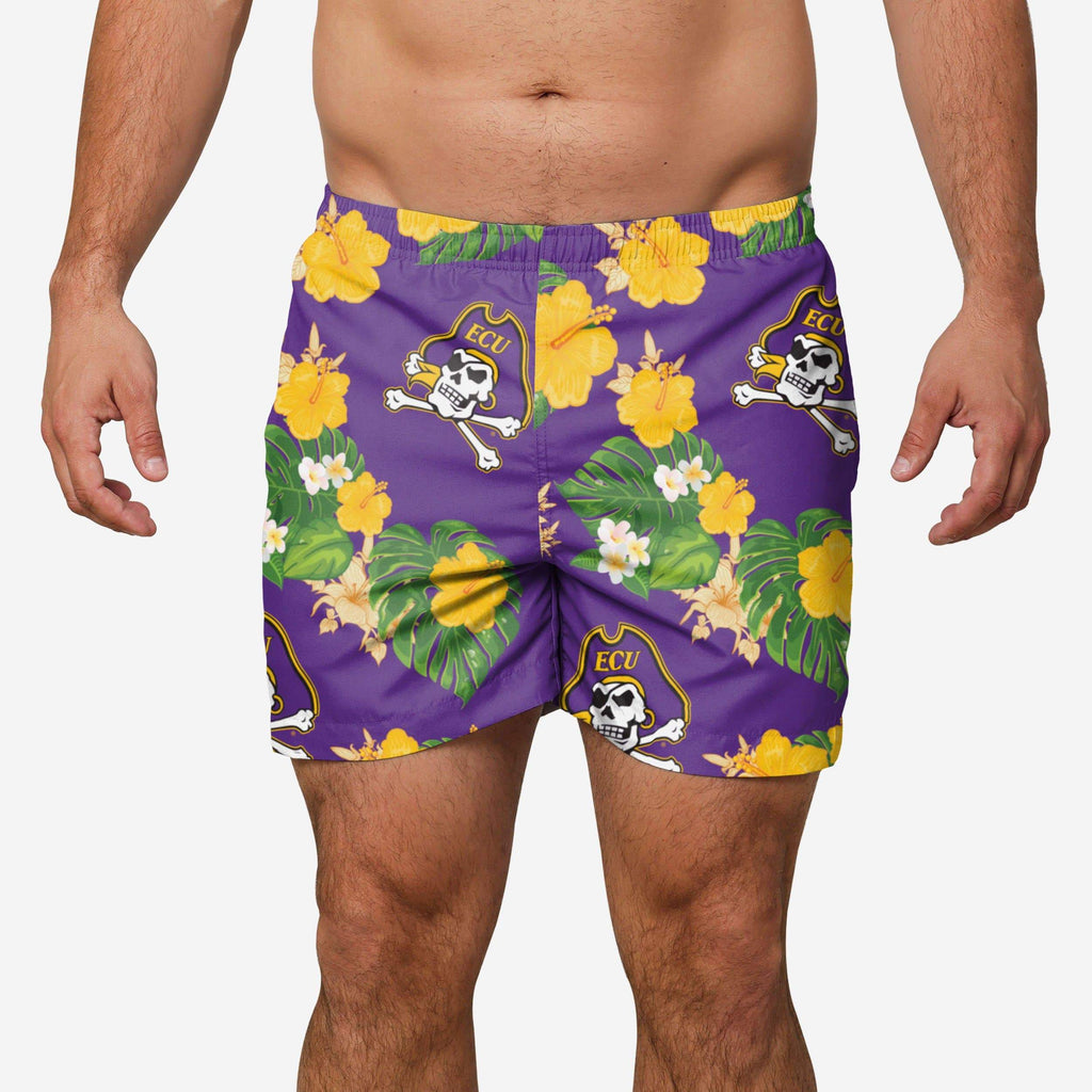 East Carolina Pirates Floral Swimming Trunks FOCO S - FOCO.com