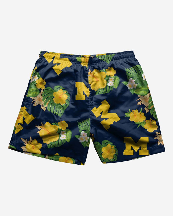 Michigan Wolverines Floral Swimming Trunks FOCO - FOCO.com
