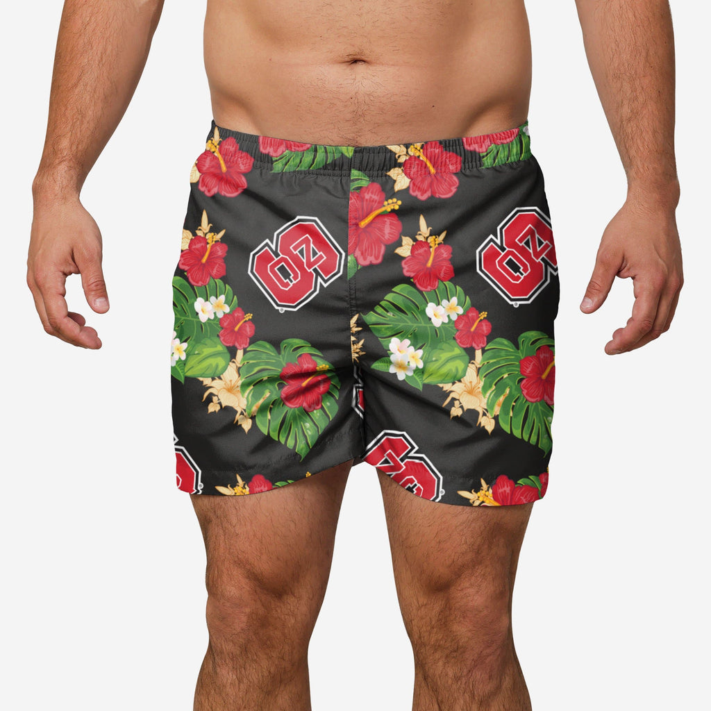 NC State Wolfpack Floral Swimming Trunks FOCO S - FOCO.com