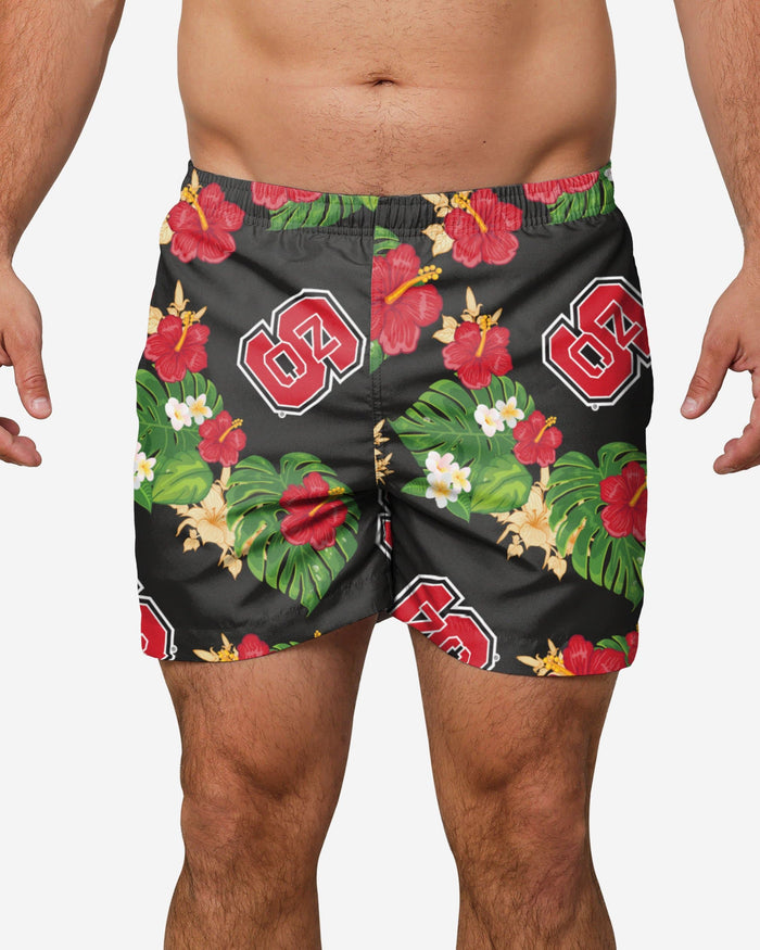 NC State Wolfpack Floral Swimming Trunks FOCO S - FOCO.com