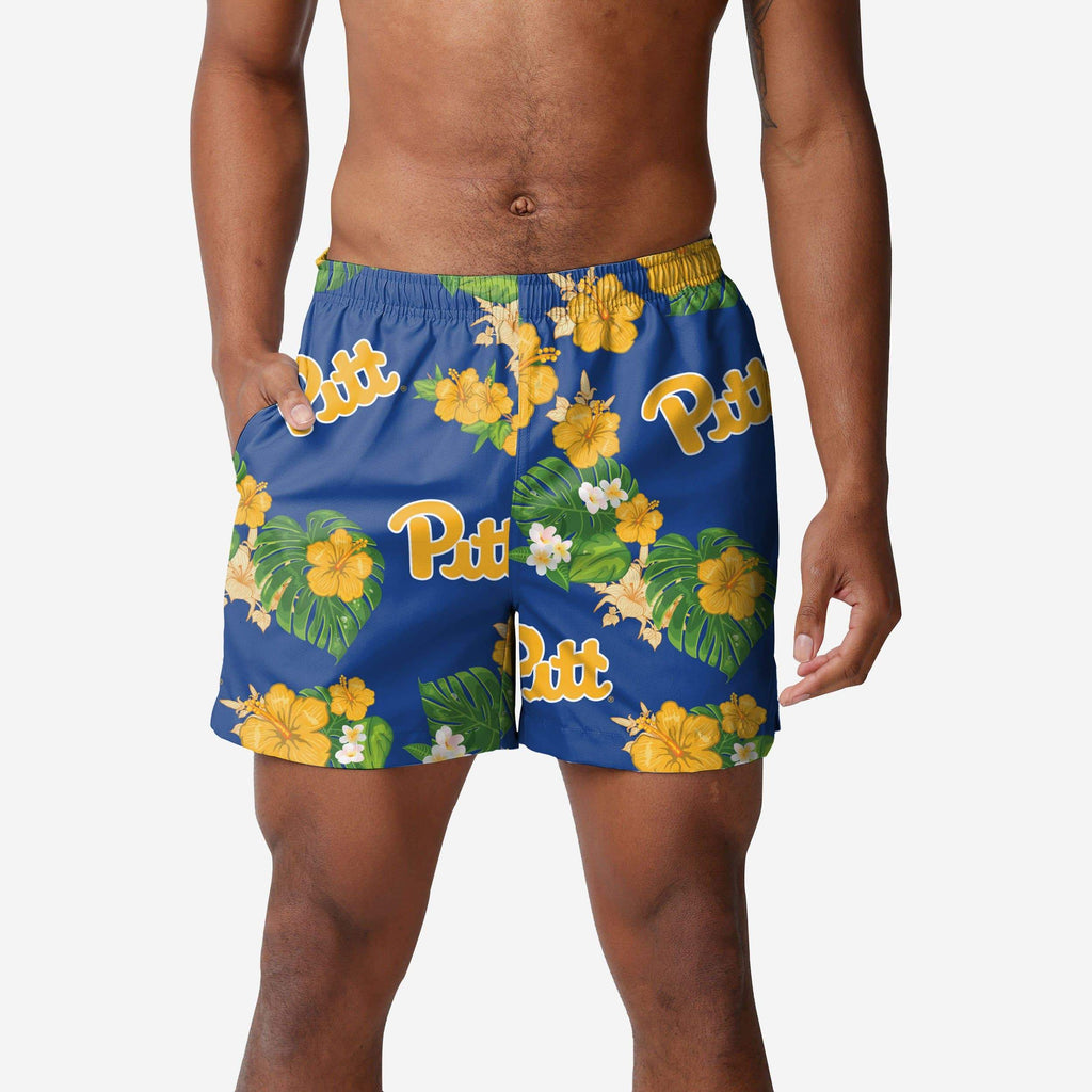 Pittsburgh Panthers Floral Swimming Trunks FOCO S - FOCO.com