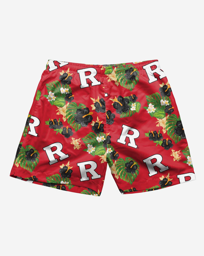 Rutgers Scarlet Knights Floral Swimming Trunks FOCO - FOCO.com