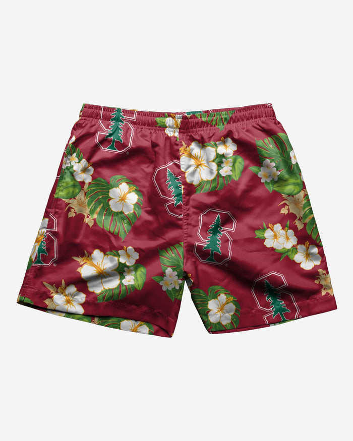 Stanford Cardinal Floral Swimming Trunks FOCO - FOCO.com