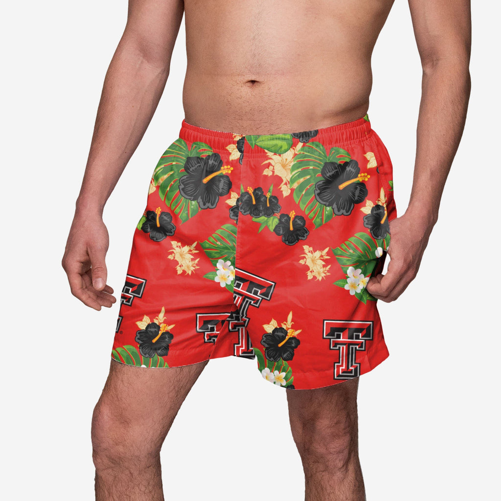 Texas Tech Red Raiders Floral Swimming Trunks FOCO S - FOCO.com