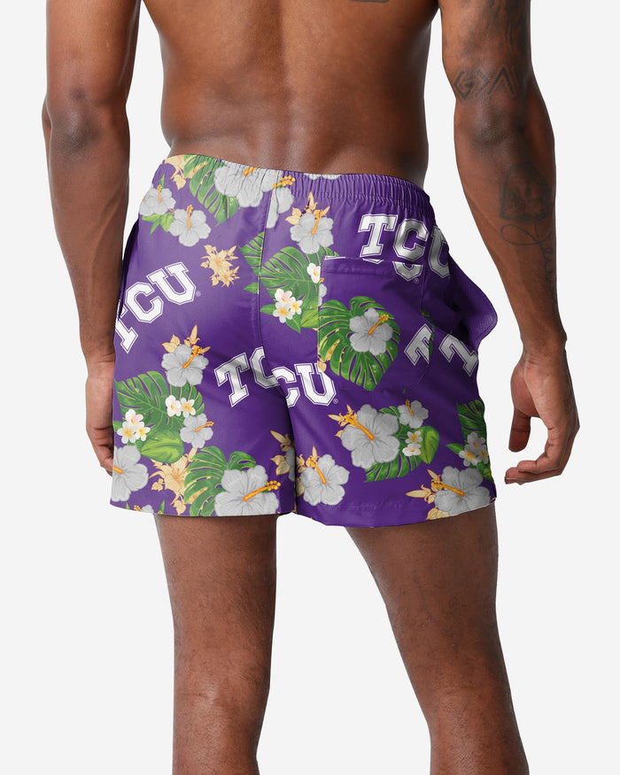 TCU Horned Frogs Floral Swimming Trunks FOCO - FOCO.com