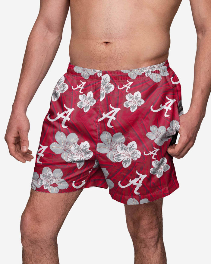 Alabama Crimson Tide Hibiscus Swimming Trunks FOCO S - FOCO.com