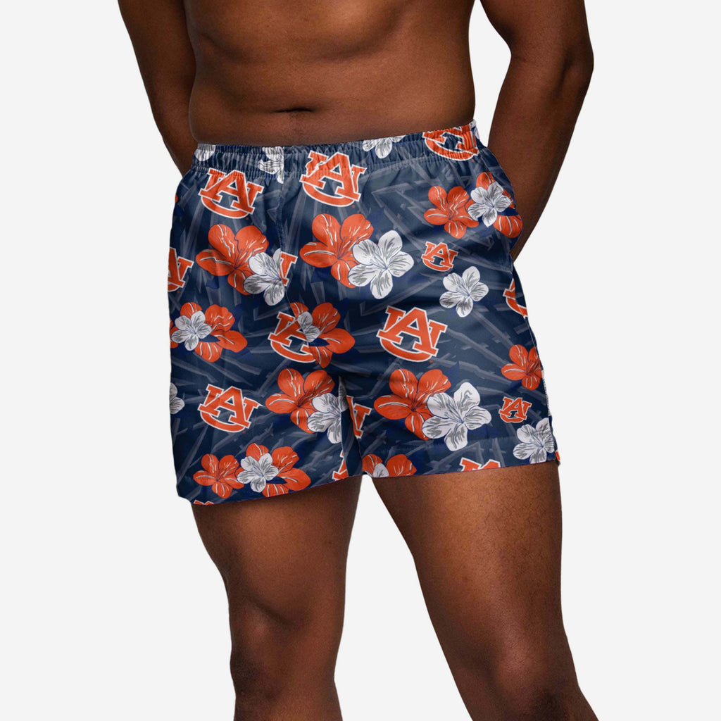 Auburn Tigers Hibiscus Swimming Trunks FOCO S - FOCO.com