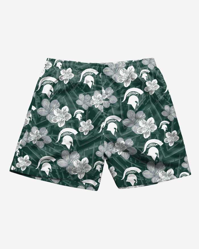 Michigan State Spartans Hibiscus Swimming Trunks FOCO - FOCO.com