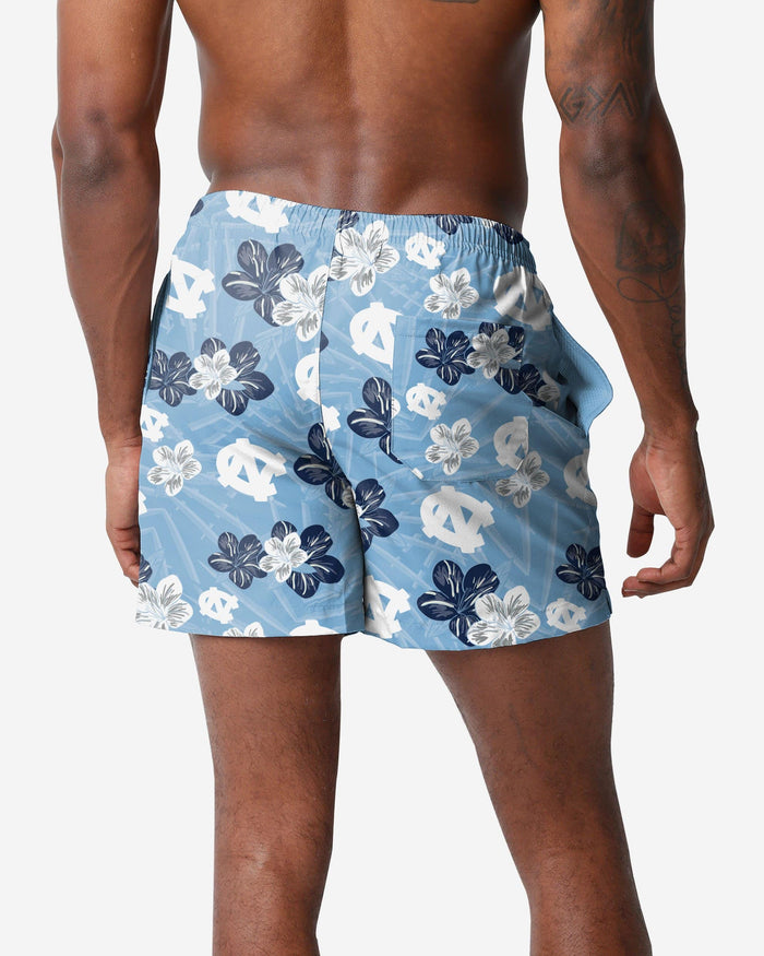 North Carolina Tar Heels Hibiscus Swimming Trunks FOCO - FOCO.com