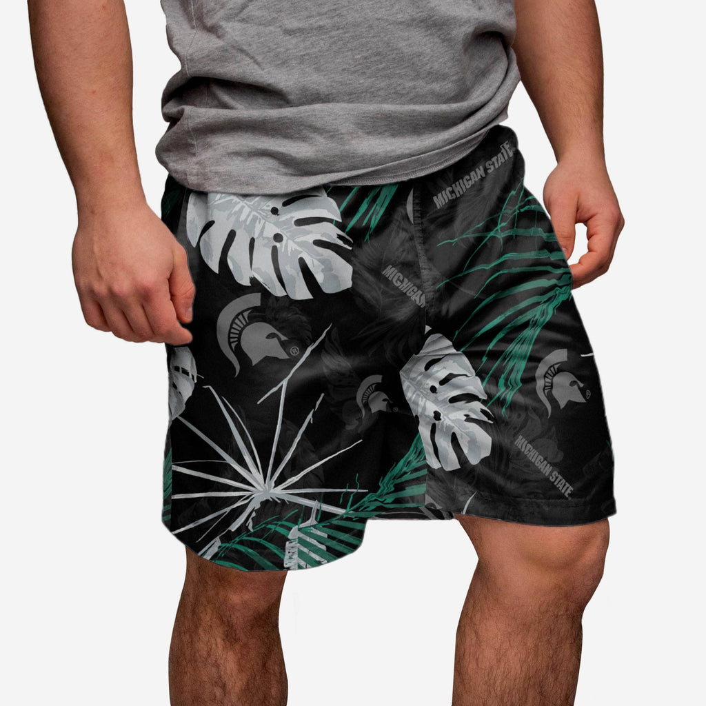 Michigan State Spartans Neon Palm Shorts FOCO S - FOCO.com