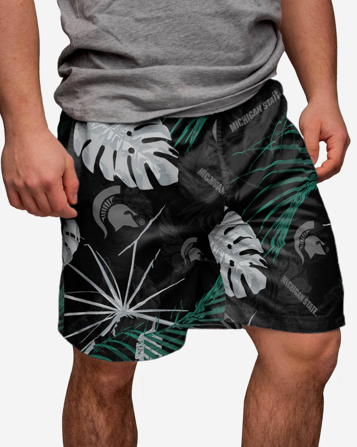 Michigan State Spartans Neon Palm Shorts FOCO S - FOCO.com