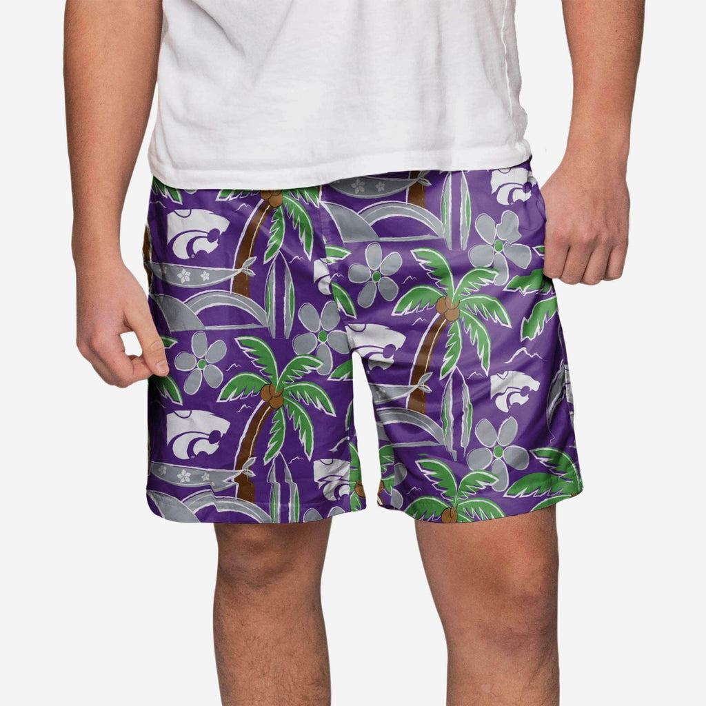 Kansas State Wildcats Tropical Swimming Trunks FOCO S - FOCO.com