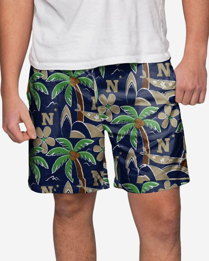 Navy Midshipmen Tropical Swimming Trunks FOCO S - FOCO.com