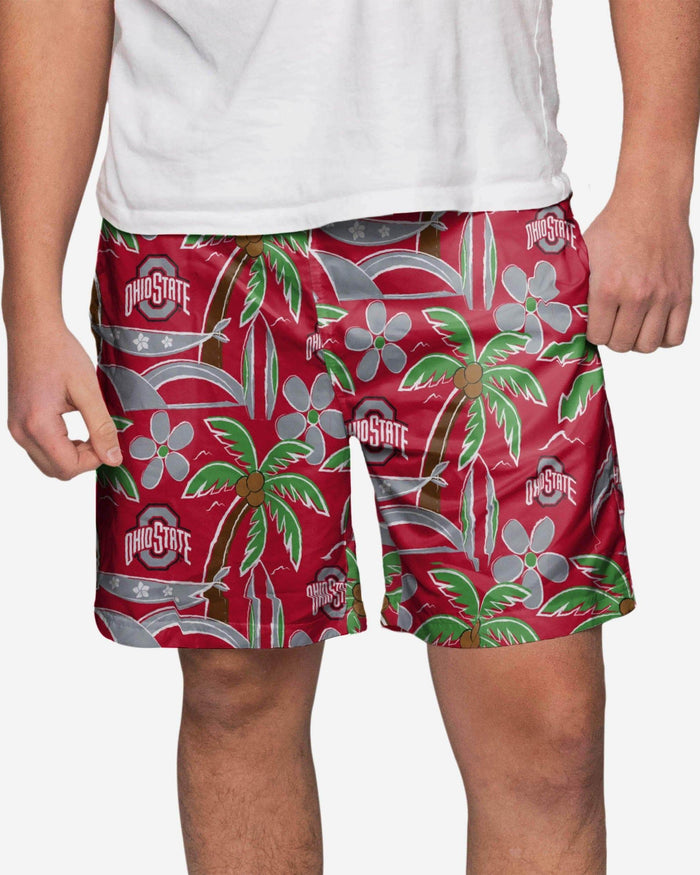 Ohio State Buckeyes Tropical Swimming Trunks FOCO S - FOCO.com