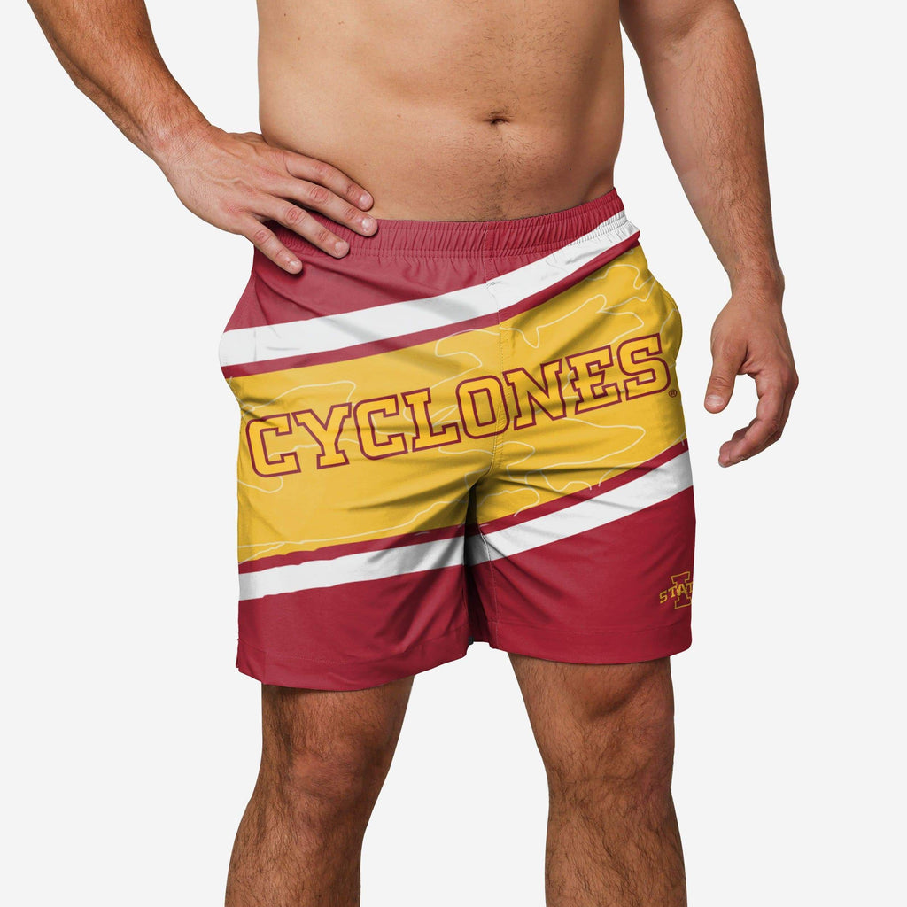 Iowa State Cyclones Big Wordmark Swimming Trunks FOCO - FOCO.com