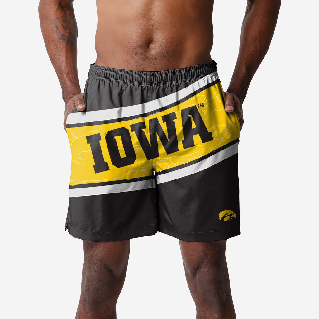 Iowa Hawkeyes Big Wordmark Swimming Trunks FOCO S - FOCO.com