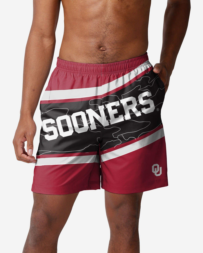 Oklahoma Sooners Big Wordmark Swimming Trunks FOCO S - FOCO.com