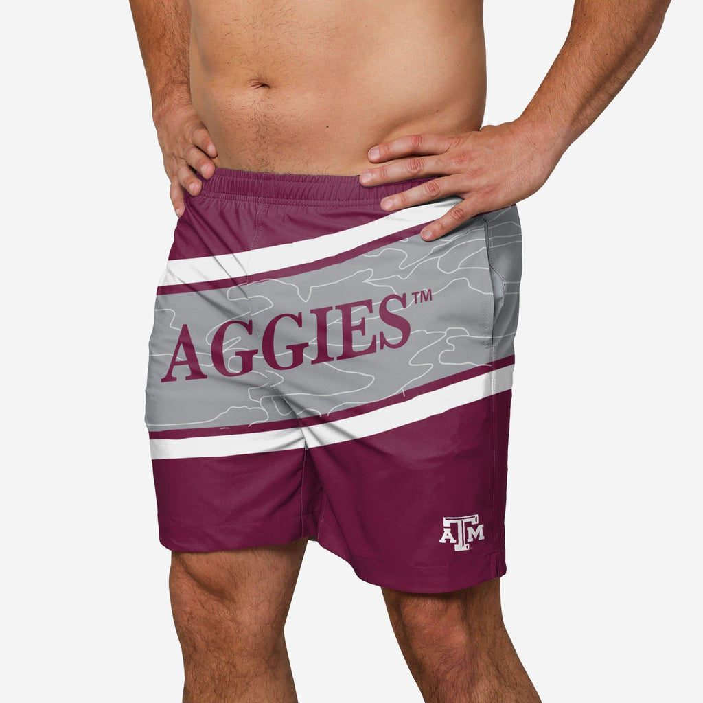 Texas A&M Aggies Big Wordmark Swimming Trunks FOCO S - FOCO.com