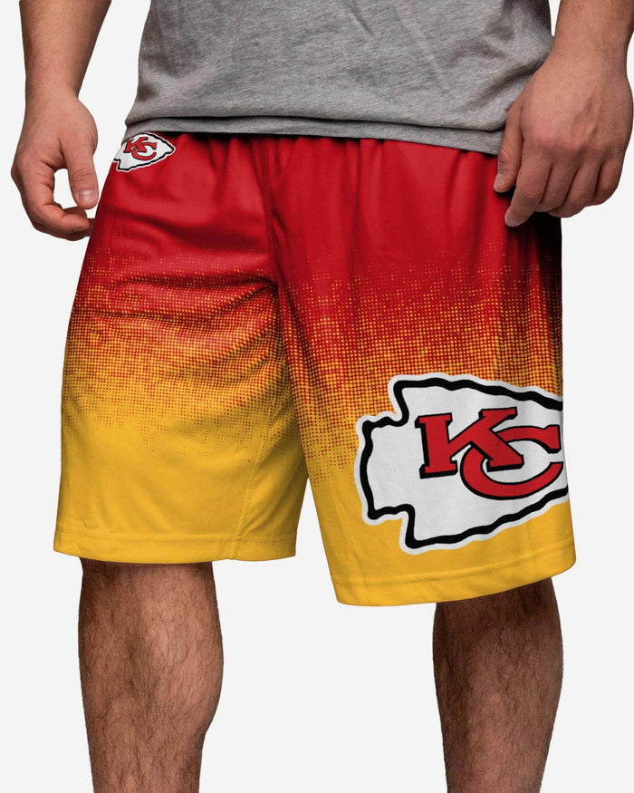 Kansas City Chiefs Gradient Polyester Shorts FOCO - FOCO.com