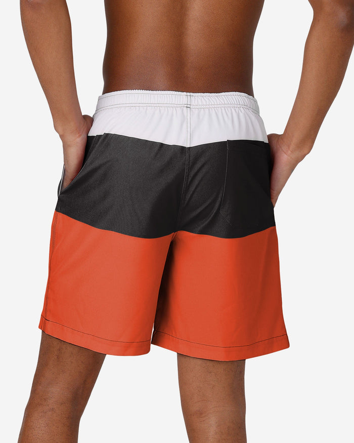 Cincinnati Bengals 3 Stripe Big Logo Swimming Trunks FOCO - FOCO.com