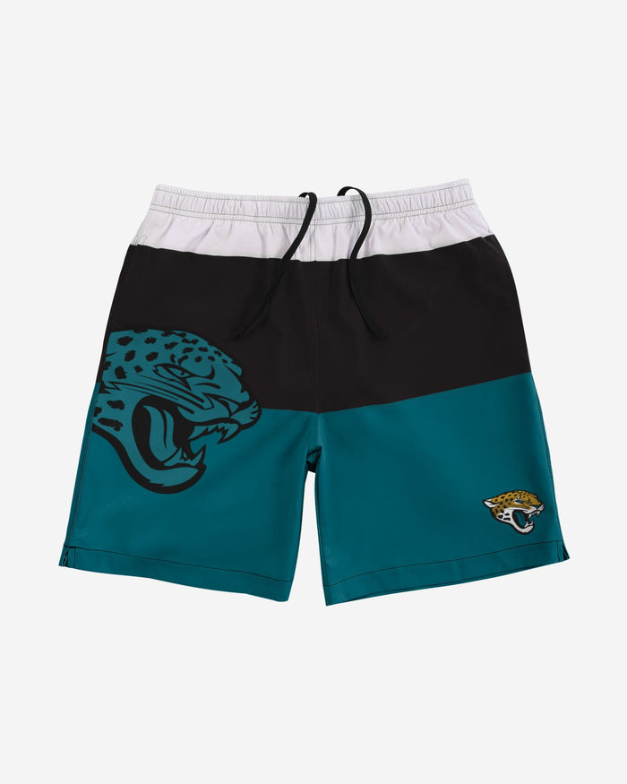 Jacksonville Jaguars 3 Stripe Big Logo Swimming Trunks FOCO - FOCO.com