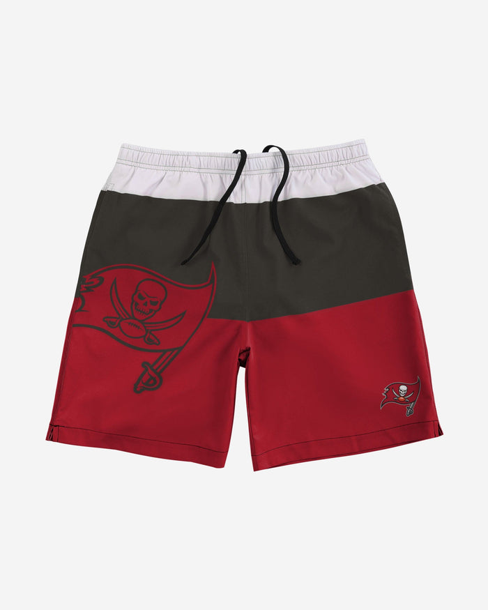 Tampa Bay Buccaneers 3 Stripe Big Logo Swimming Trunks FOCO - FOCO.com