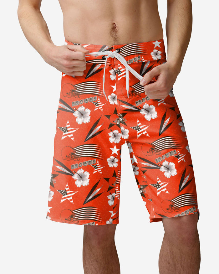 Cleveland Browns Original Americana Boardshorts FOCO S - FOCO.com