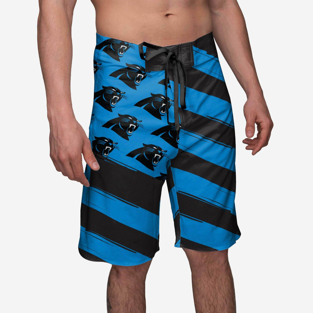 Carolina Panthers Diagonal Flag Boardshorts FOCO S - FOCO.com