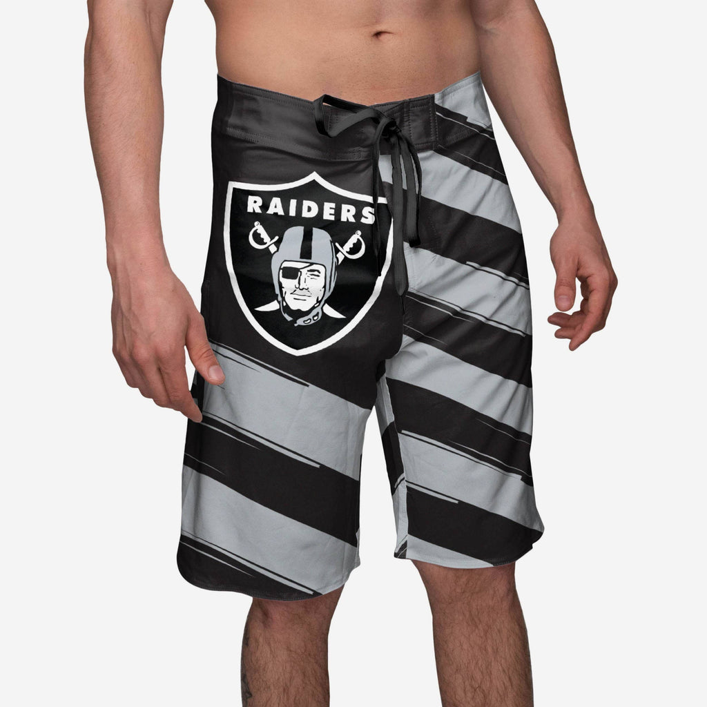 Las Vegas Raiders Diagonal Flag Boardshorts FOCO S - FOCO.com