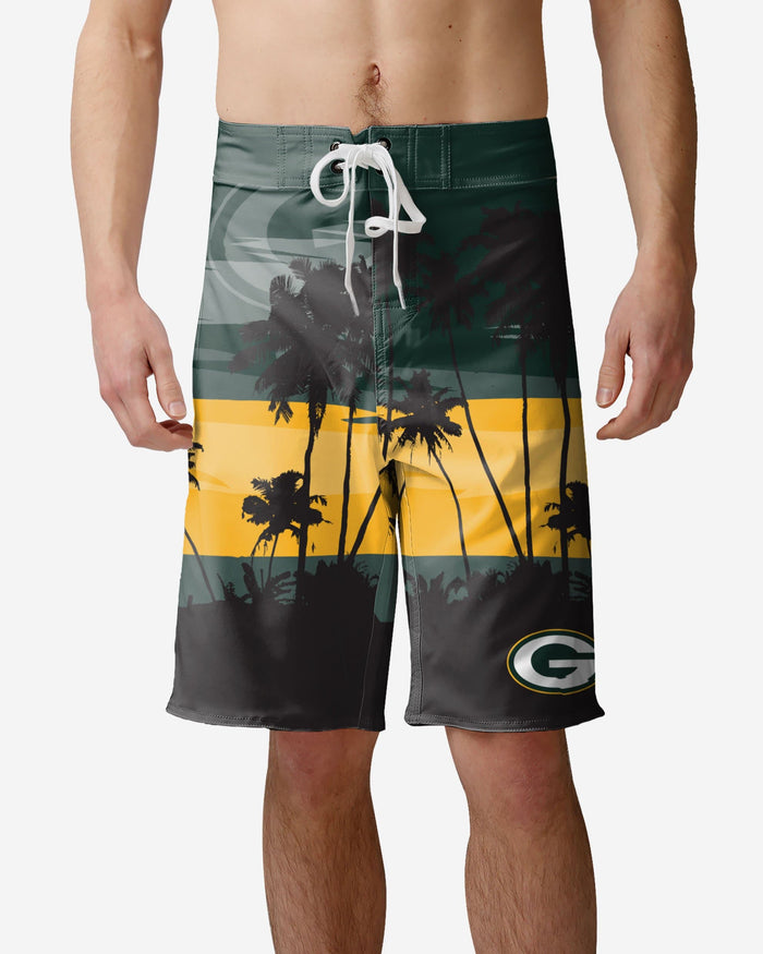 Green Bay Packers Sunset Boardshorts FOCO S - FOCO.com