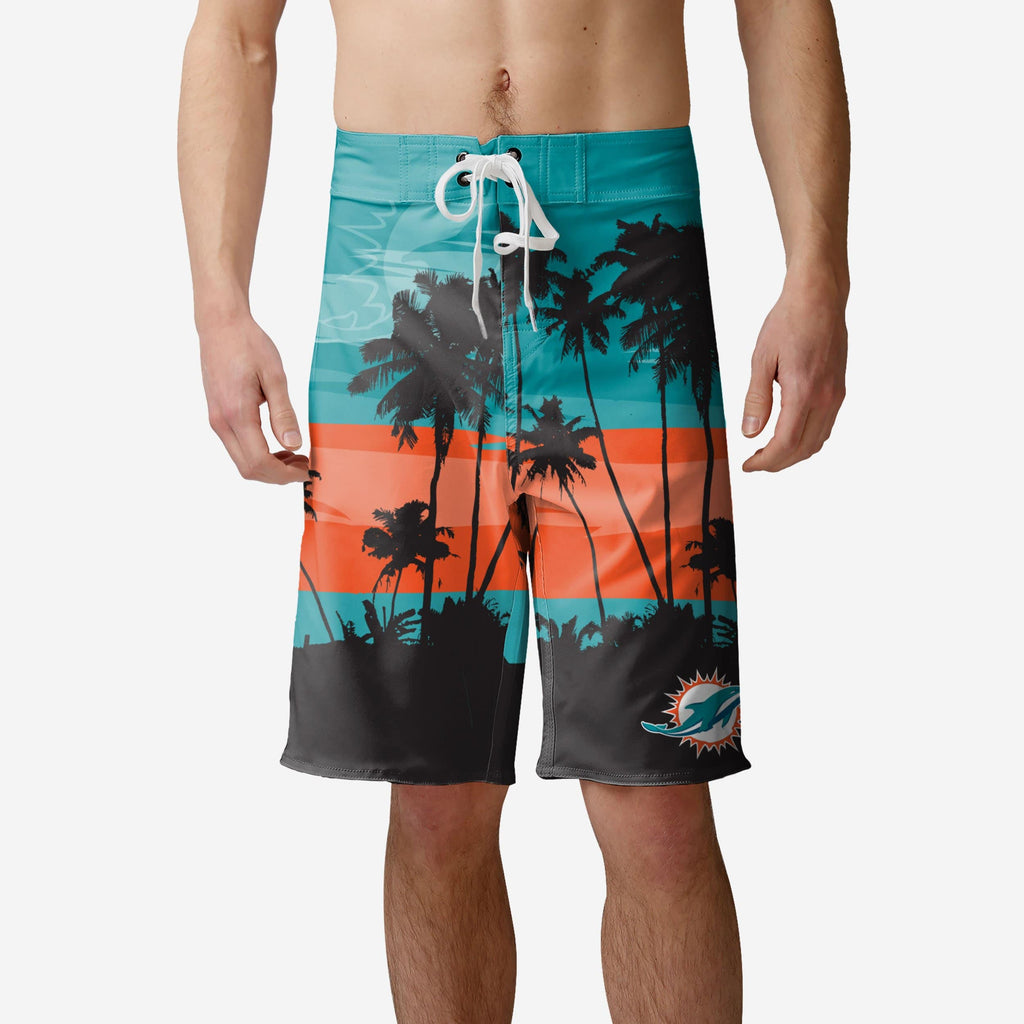 Miami Dolphins Sunset Boardshorts FOCO S - FOCO.com