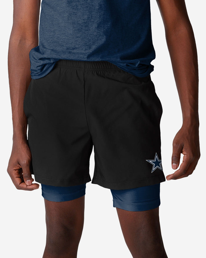 Dallas Cowboys Black Team Color Lining Shorts FOCO S - FOCO.com