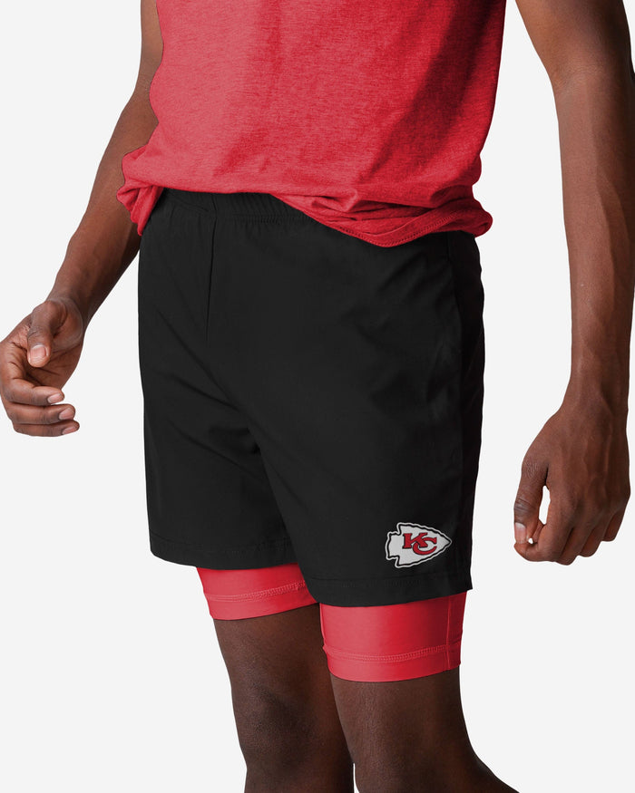 Kansas City Chiefs Black Team Color Lining Shorts FOCO S - FOCO.com