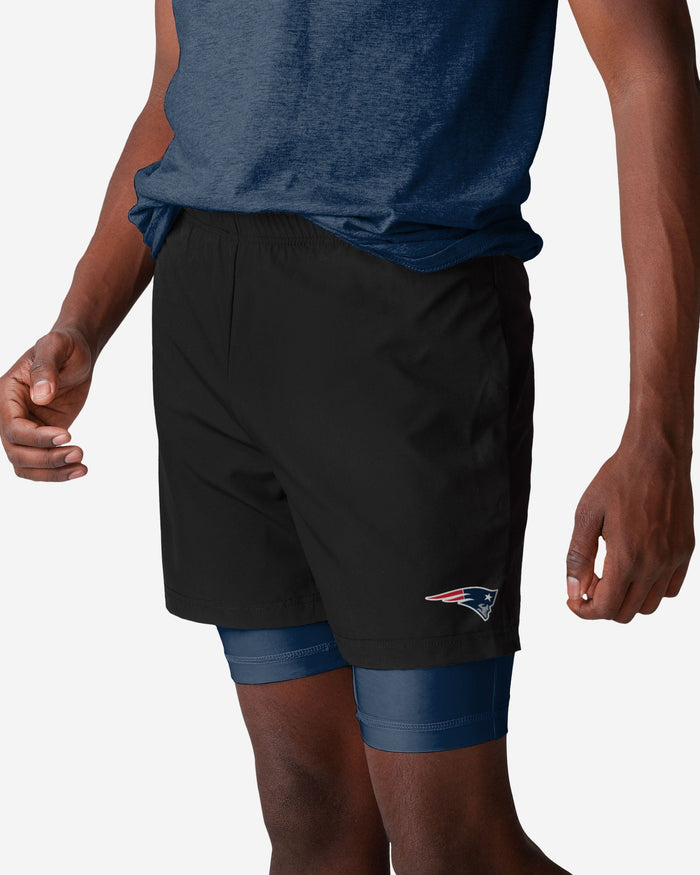 New England Patriots Black Team Color Lining Shorts FOCO S - FOCO.com
