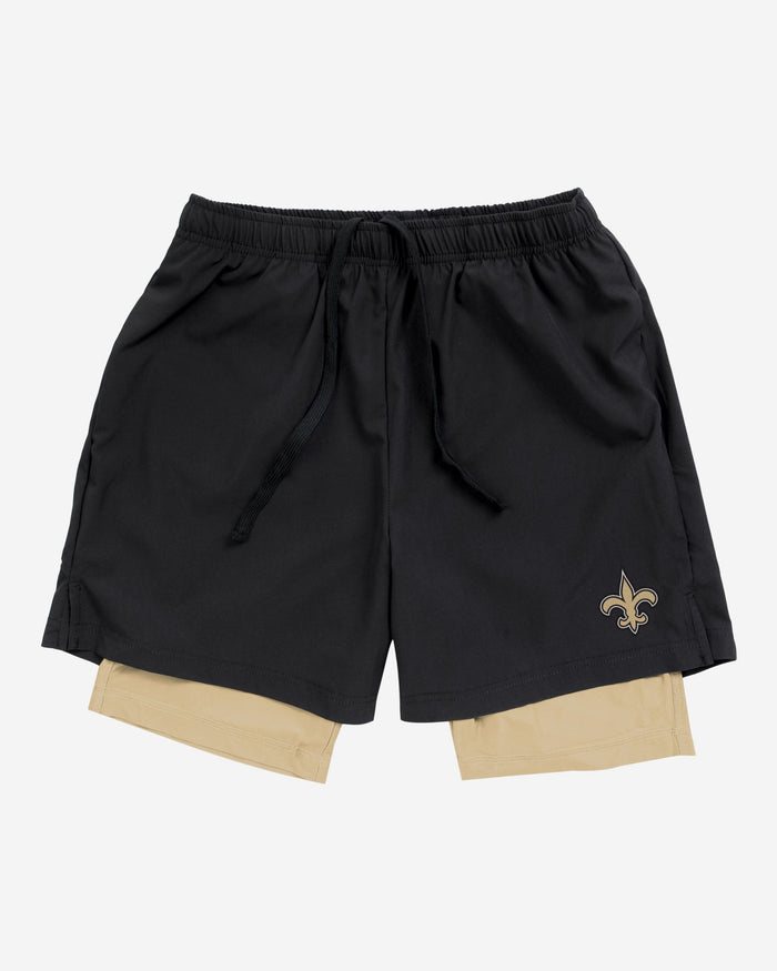 New Orleans Saints Black Team Color Lining Shorts FOCO - FOCO.com