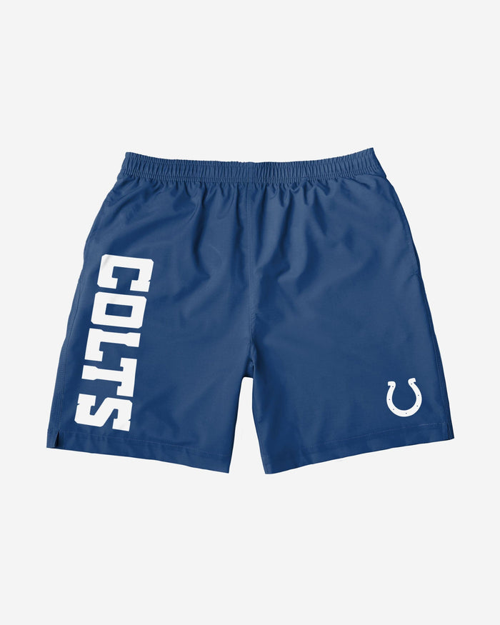 Indianapolis Colts Solid Wordmark Traditional Swimming Trunks FOCO - FOCO.com
