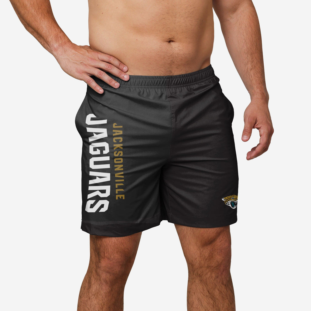 Jacksonville Jaguars Solid Wordmark Traditional Swimming Trunks FOCO S - FOCO.com